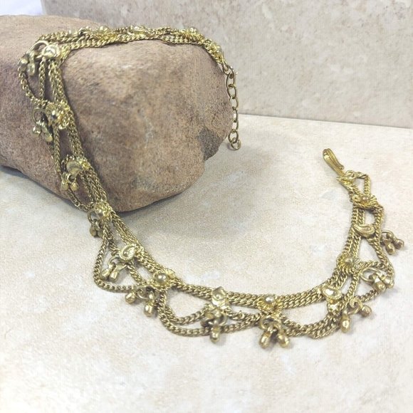 Ankle Bracelet Gold-Tone Anklets Boho Jewelry Leg  Vintage Trinket Jewel Gift - Picture 5 of 6